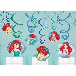 Amscan_OO Decorations - Hanging Swirls Ariel Dream Big Swirl Decorations 12pk
