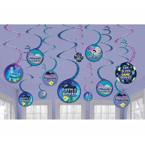 Amscan_OO Decorations - Hanging Swirls Battle Royal Spiral Hanging Swirl Decorations 12pk
