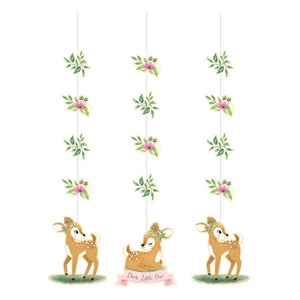 Amscan_OO Decorations - Hanging Swirls Deer Little One Hanging Decorations 81cm 3pk