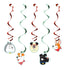 Dog Party Dizzy Danglers Hanging Swirls Decorations 5pk
