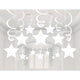 Amscan_OO Decorations - Hanging Swirls Frosty White Caribbean Blue Shooting Stars Foil Mega Value Pack Swirl Decorations 30Pk