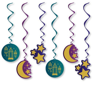 Decorations - Hanging Swirls Opulent Eid Hanging Swirl Decorations 12pk