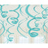 Robin Egg Blue Plastic Swirl Decorations 56cm 12pk