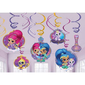 Amscan_OO Decorations - Hanging Swirls Shimmer and Shine Swirl Hanging Decorations 12pk