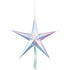 Shimmering Party Iridescent Hanging 3D Star Decorations 3pk