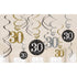 Sparkling Celebration 30th Swirls Hanging Decorations 12pk