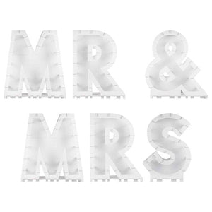 Decorations - Props Botanical Wedding Mr & Mrs Balloon Mosaic 6pk