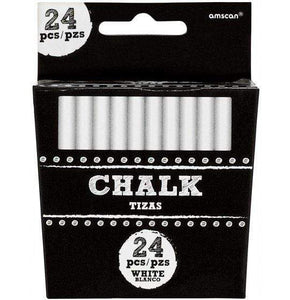 Amscan_OO Decorations - Props Chalkboard & Kraft White Chalk Sticks 24Pk