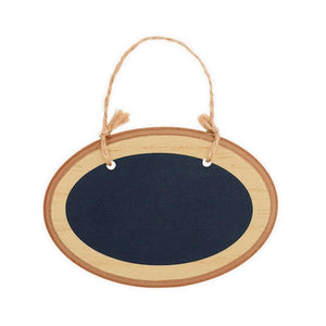 Amscan_OO Decorations - Props Chalkboard Sign MDF Mini Oval Sign With Twine Hanger 6.9cm x 10cm Each