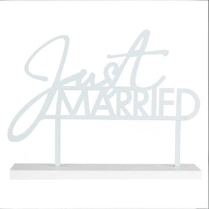 Decorations - Props Contemporary Wedding Just Married Wedding Table Sign 25cm x 29cm Each