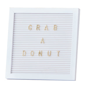 Decorations - Props Gold Wedding White Peg Board With Gold Letters Each