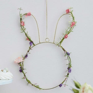 Decorations - Props Hop This Way Contemporary Easter Bunny Wreath 32cm Each