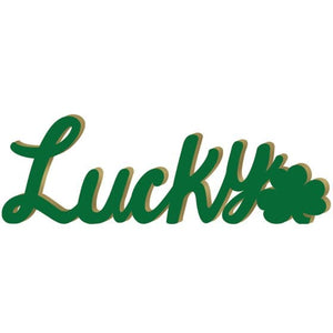 Decorations - Props Irish Lucky & Shamrock MDF Standing Sign 12cm x 38cm Each