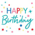 Mix It Up Brights Happy Birthday Window Sticker Each