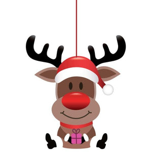 Decorations - Props Reindeer Door Hanger Decoration 26cm x 30cm Each