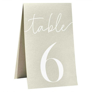 Decorations - Props Sage Wedding Card 1-12 Wedding Table Numbers 12pk