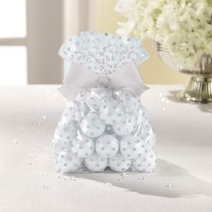 Amscan_OO Games & Favors - Favor Boxes, Shreds, Treat & Loot Bags White Treat Bags with Bows 12pk