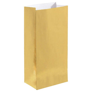 Amscan_OO Games & Favors - Favor Boxes, Treat & Loot Bags Mini Gold Foil Paper Bags 12pk