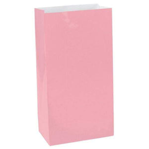 Amscan_OO Games & Favors - Favor Boxes, Treat & Loot Bags New Pink Large Paper Bags 25cm x 13cm 12pk