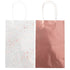 Rose Gold Paper Kraft Bags 30cm x 13cm x 8cm 8pk