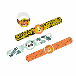 Amscan_OO Games & Favors - Favors, Activity Kit & Stickers Get Wild Jungle Slap Bracelets Favors 4pk