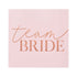 Hen Party Blush Velvet 'Team Bride' Guest Book 21cm x 21cm Each
