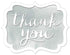 White Thank You Stickers 50pk