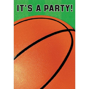 Amscan_OO Games & Favors - Invitations & Thank You Cards Basketball Fan Folded Invitations 15cm 8pk