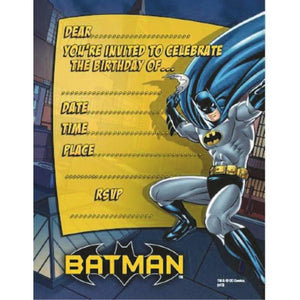 Amscan_OO Games & Favors - Invitations & Thank You Cards Batman Invitations 8pk