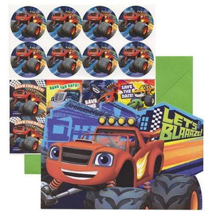 Amscan_OO Games & Favors - Invitations & Thank You Cards Blaze & The Monster Machines Invitations 8pk