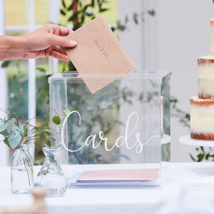Amscan_OO Games & Favors - Invitations & Thank You Cards Botanical Wedding Acrylic Card Box 25cm Each
