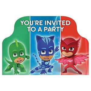 Amscan_OO Games & Favors - Invitations & Thank You Cards PJ Masks Postcard Invitations 8pk