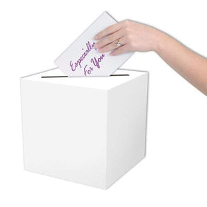 Amscan_OO Games & Favors - Invitations & Thank You Cards White All Purpose Receiving Card Box 23cm x 23cm Each