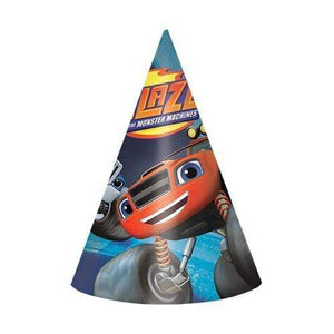 Amscan_OO Games & Favors - Party Hat & Mask Blaze & The Monster Machines Party Hats 8pk