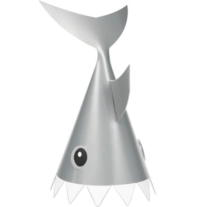 Amscan_OO Games & Favors - Party Hat & Mask Shark Party Shaped Party Hats 8pk