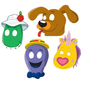 Games & Favors - Party Hat & Mask The Wiggles Party Paper Masks 8pk