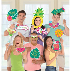 Amscan_OO Games & Favors - Photo Props & Fun Signs Aloha Luau Jumbo Cardboard Photo Prop Kit 12pk