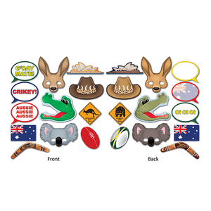 Games & Favors - Photo Props & Fun Signs Australian Photo Booth Props Fun Signs 12pk
