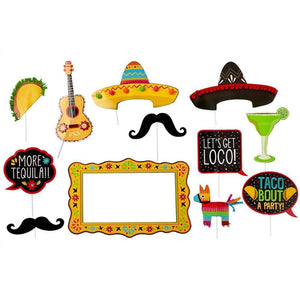 Amscan_OO Games & Favors - Photo Props & Fun Signs Fiesta Jumbo Photo Props 12pk