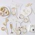 Gold Wedding Photo Booth Props 10pk