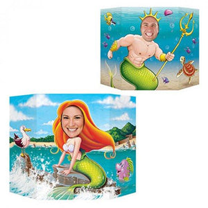 Amscan_OO Games & Favors - Photo Props & Fun Signs Mermaid & King Neptune Photo Prop 94cm x 64cm Each