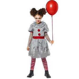 Girls Costume 10-12 Years Bad Clown Girls Costume