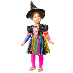 Girls Costume 2-3 Years Rainbow Witch Girls Costume NEW DESIGN