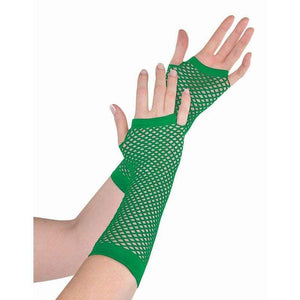 Amscan_OO Gloves - Long Gloves Green Fishnet Long Gloves Each