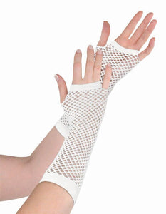 Amscan_OO Gloves - Long Gloves White Fishnet Long Gloves Each