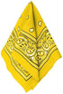 Yellow Bandana 50cm Each