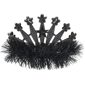 Amscan_OO Hats & Headwear - Halos, Crown & Tiara Black Tiara 10cm x 12cm Each