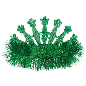 Amscan_OO Hats & Headwear - Halos, Crown & Tiara Green Tiara 10cm x 12cm Each