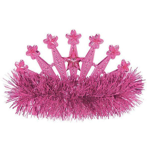 Amscan_OO Hats & Headwear - Halos, Crown & Tiara Pink Tiara 10cm x 12cm Each