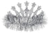 Silver Tiara 10cm x 12cm Each